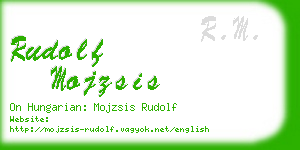 rudolf mojzsis business card